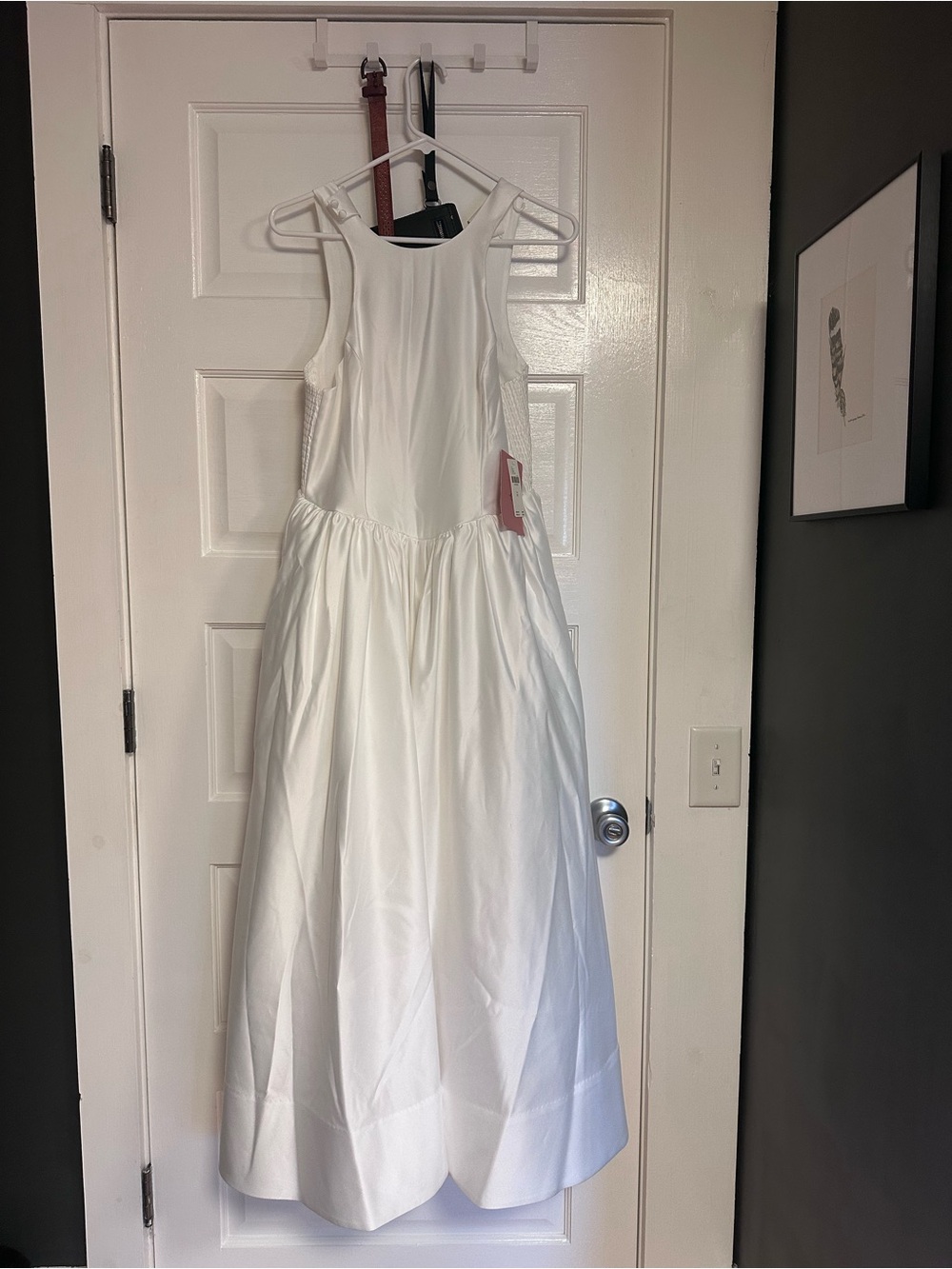 Anthropologie White / Ivory Satin Sleeveless Bridal Gown